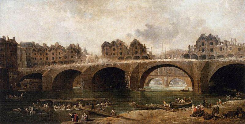 Hubert Robert Demolition of the Houses on the Pont Notre-Dame in 1786